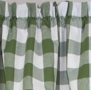 Buffalo Check Sage Valance VL510009 - The Fox Decor